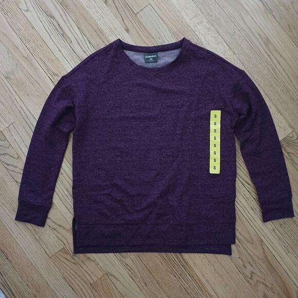 32 Degrees Heat Heather Purple Long Sleeve Large Women's Tops Casual Soft Small - Picture 1 of 7